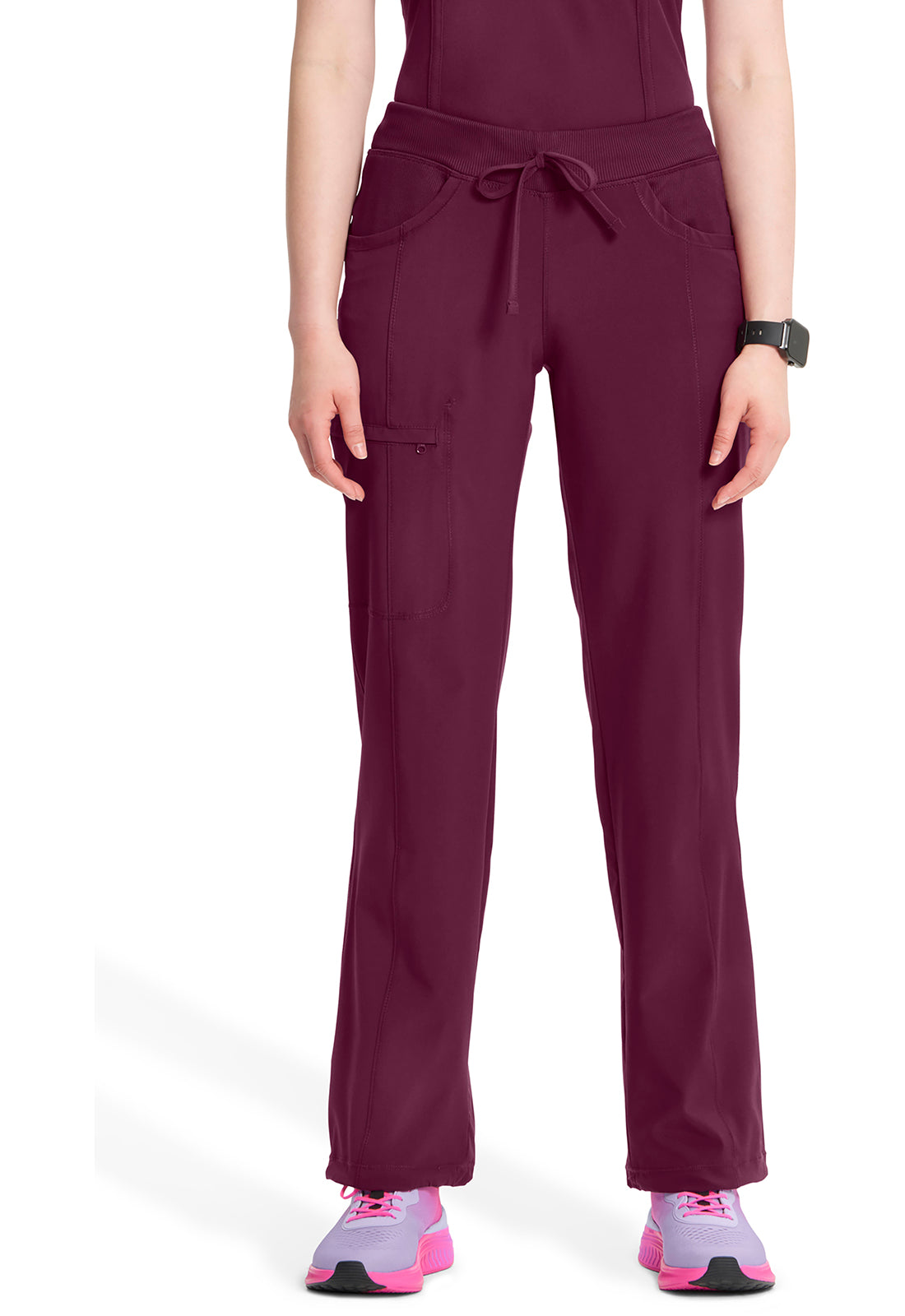 Women's Straight Leg Drawstring Pant - Wine