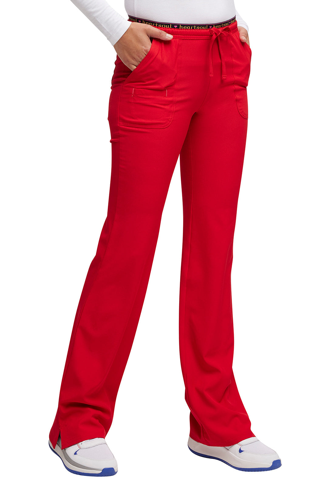 Women's Low Rise Drawstring Pant - Red