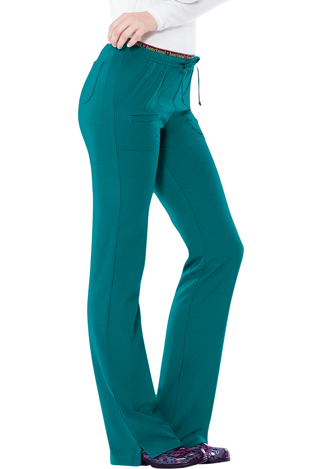 Women's Low Rise Drawstring Pant - Teal Blue