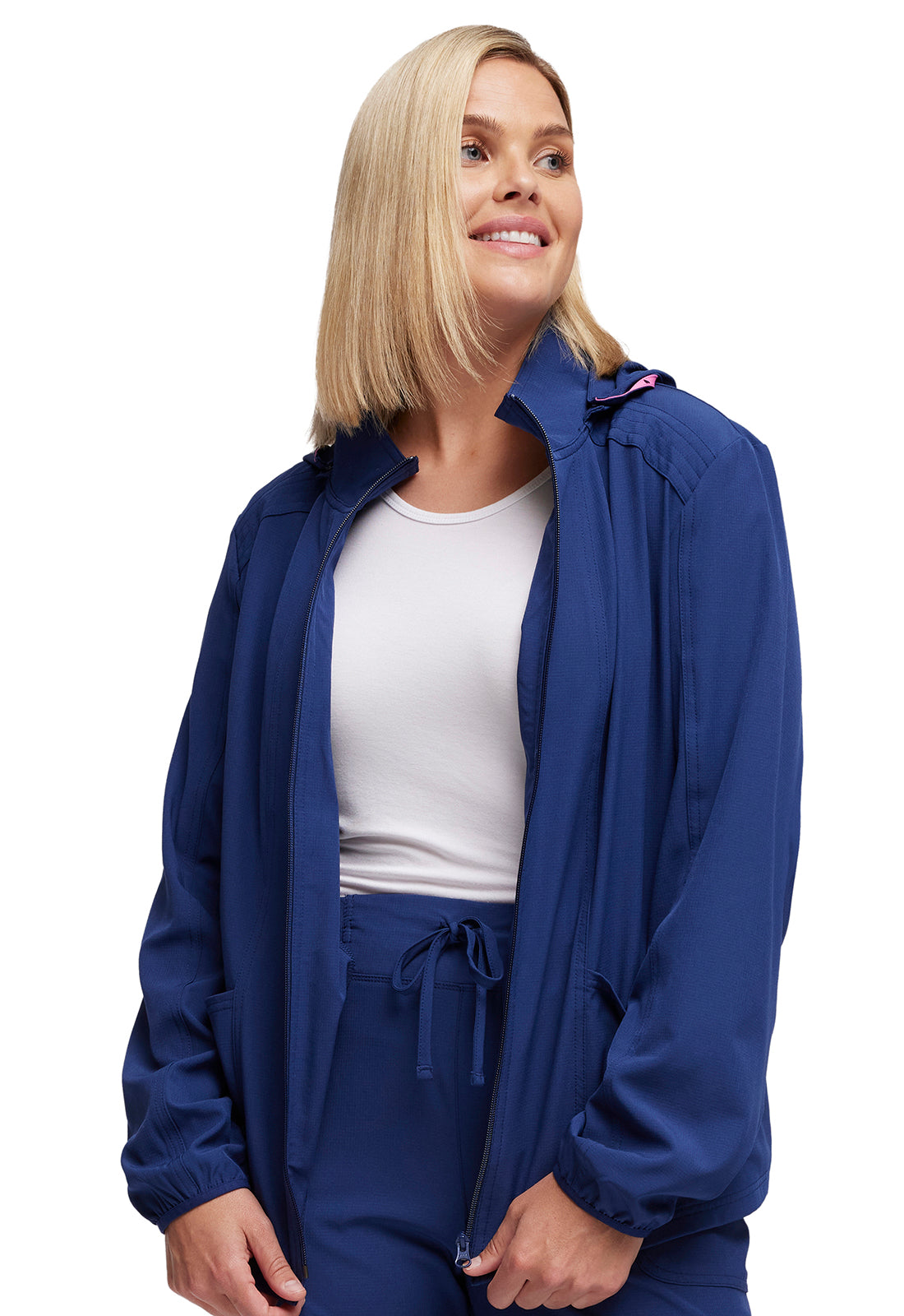 Women's Zip Front Warm-Up Jacket - Navy