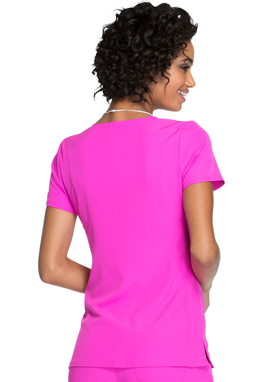 Women's Shaped V-Neck Top - Glam Fuschia