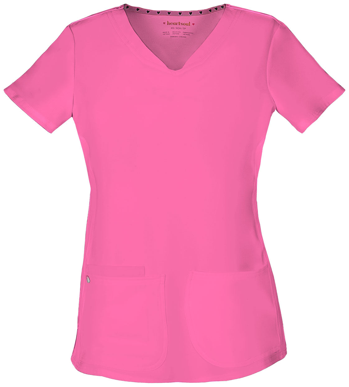 Women's Shaped V-Neck Top - Pink Party