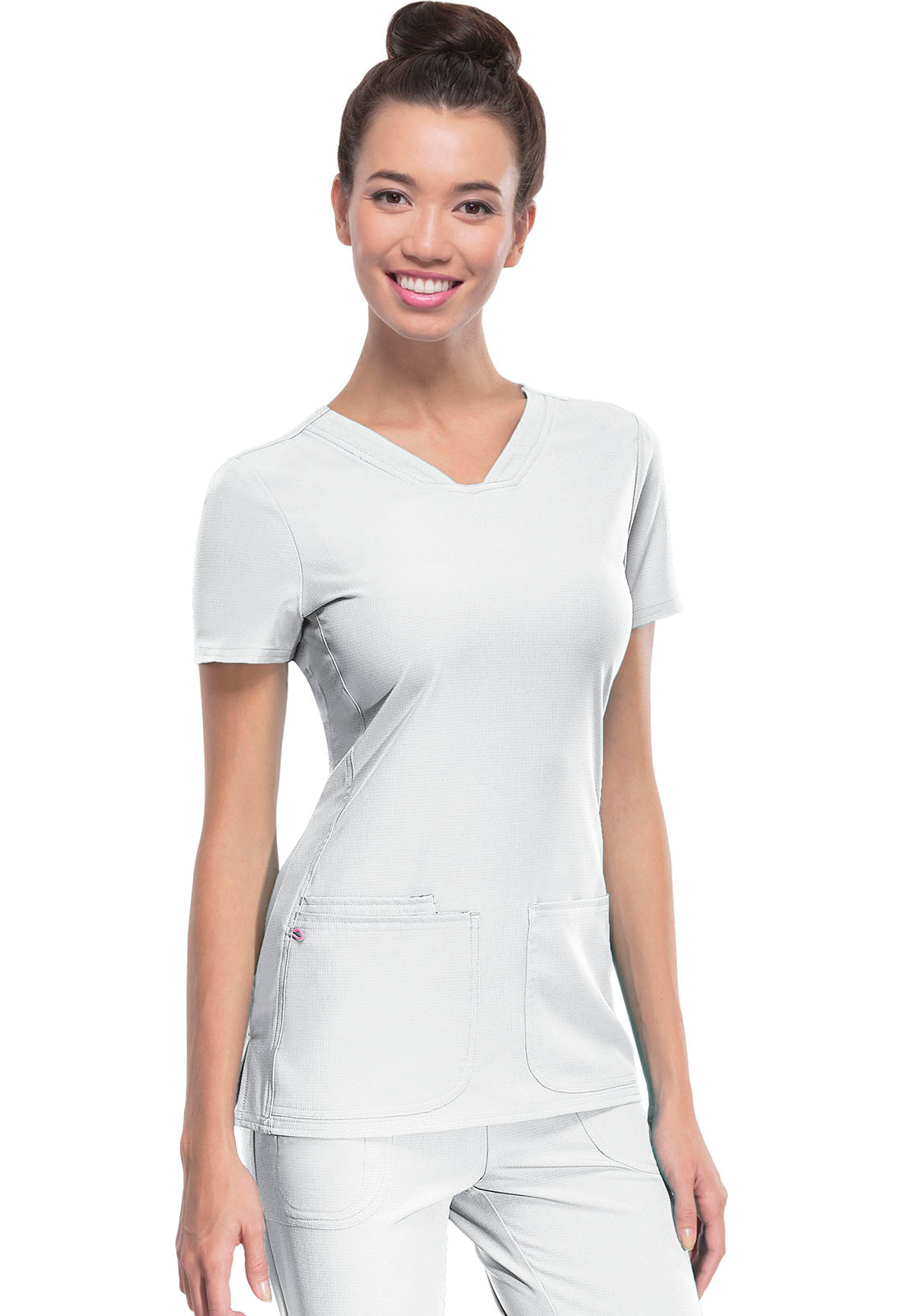 Women's Shaped V-Neck Top - White