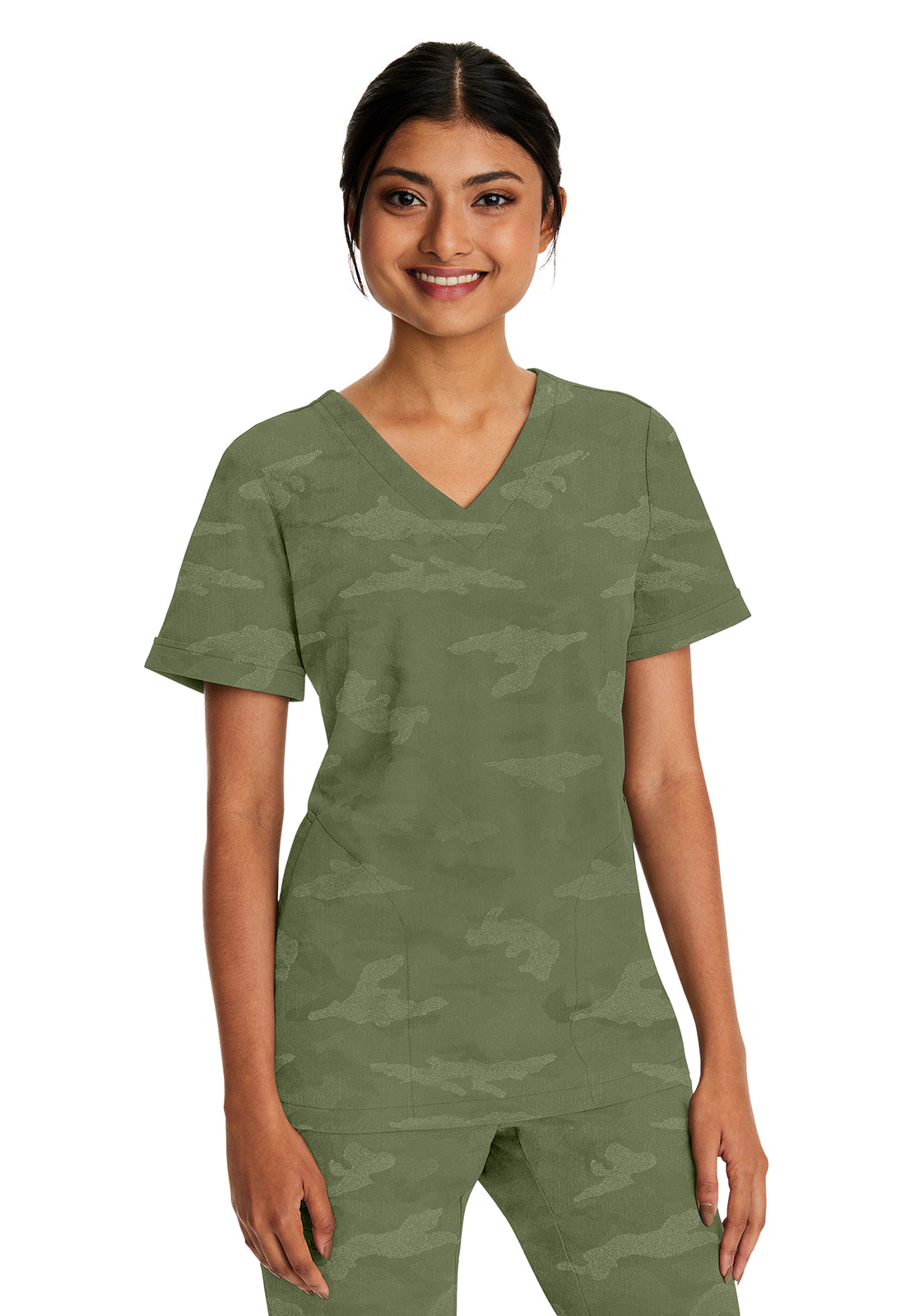 Women's Joy Camo Top - Olive