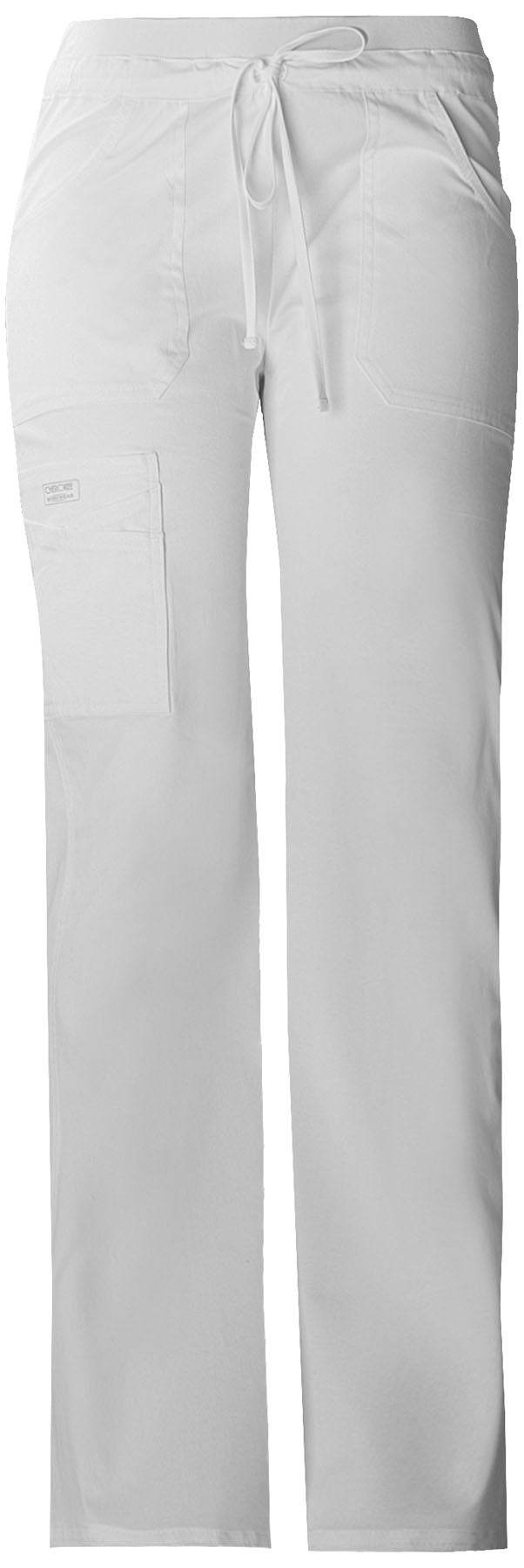 Women's Drawstring Cargo Pant - White