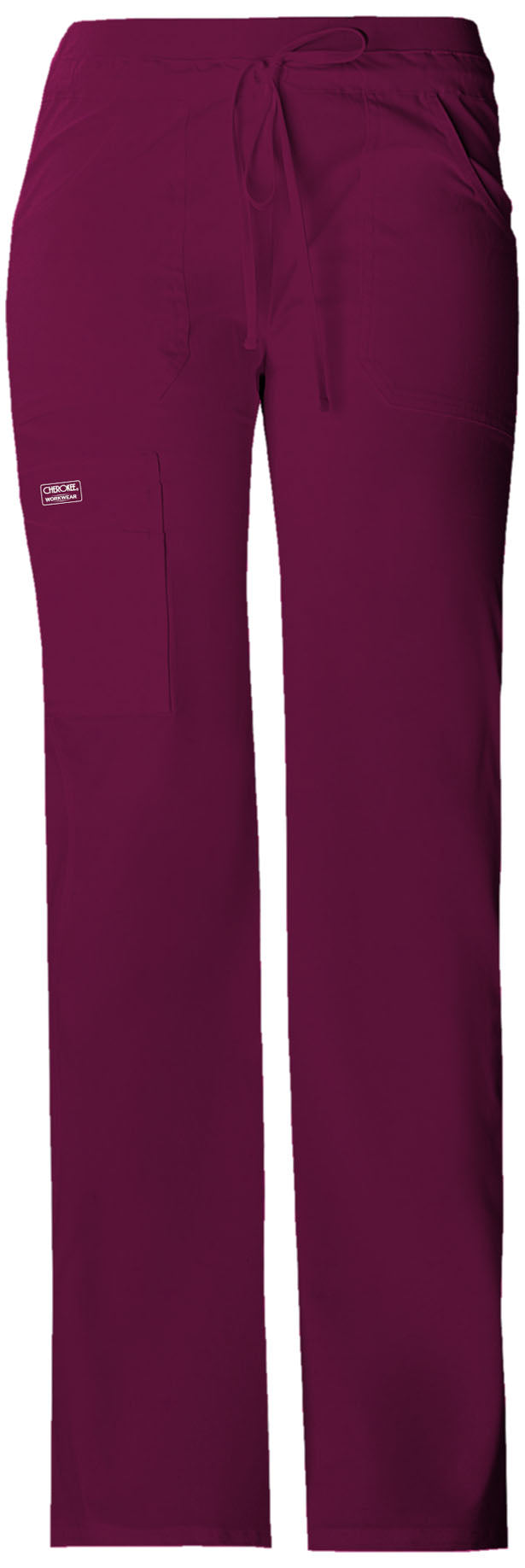 Women's Drawstring Cargo Pant - Wine