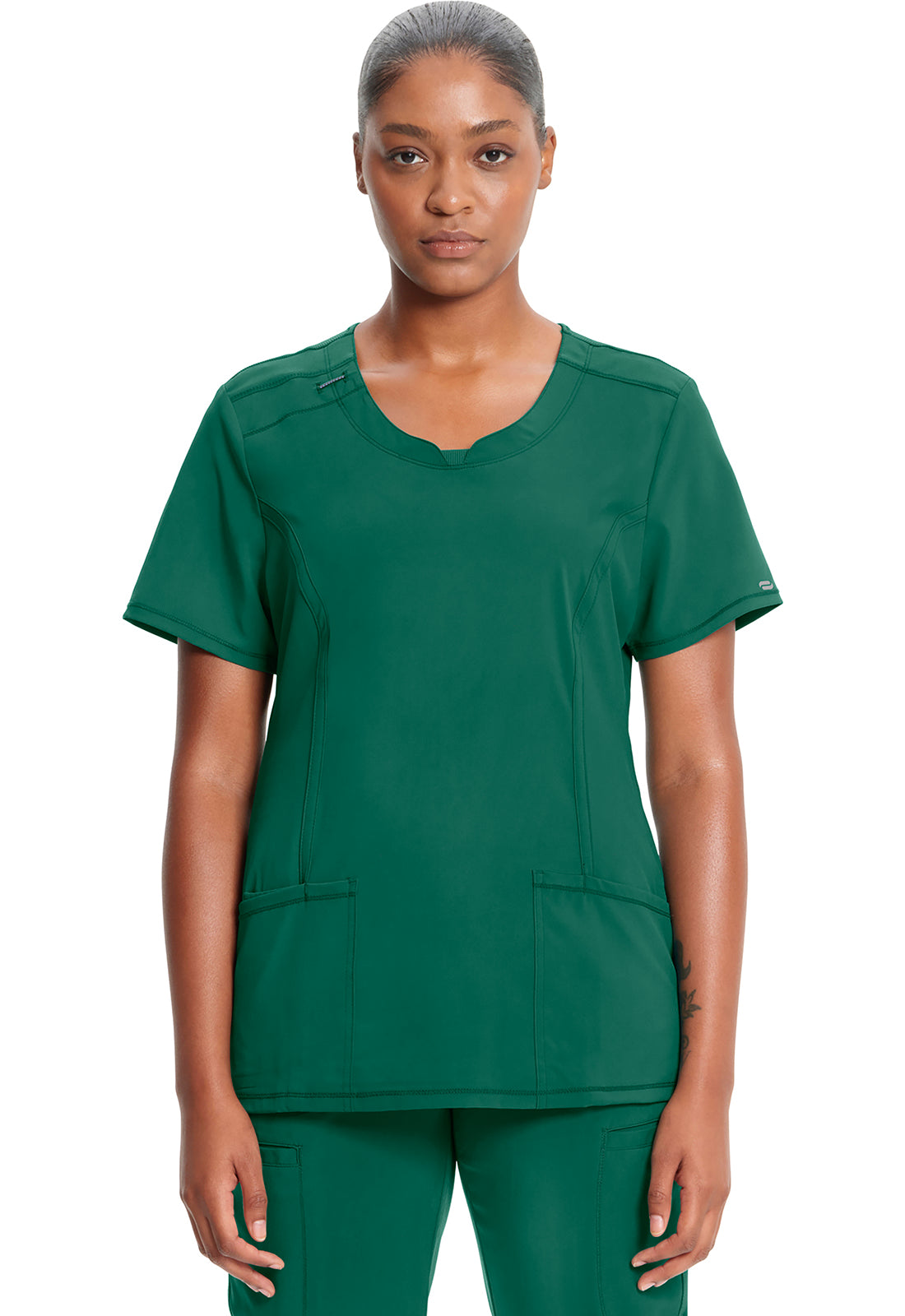 Women's Round Neck Top - Hunter Green