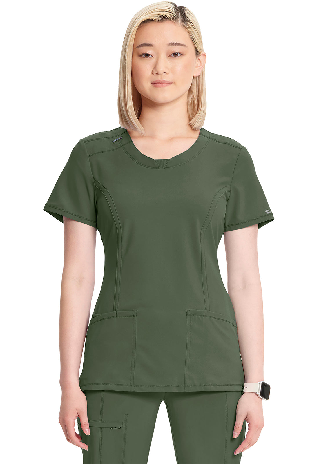 Women's Round Neck Top - Olive