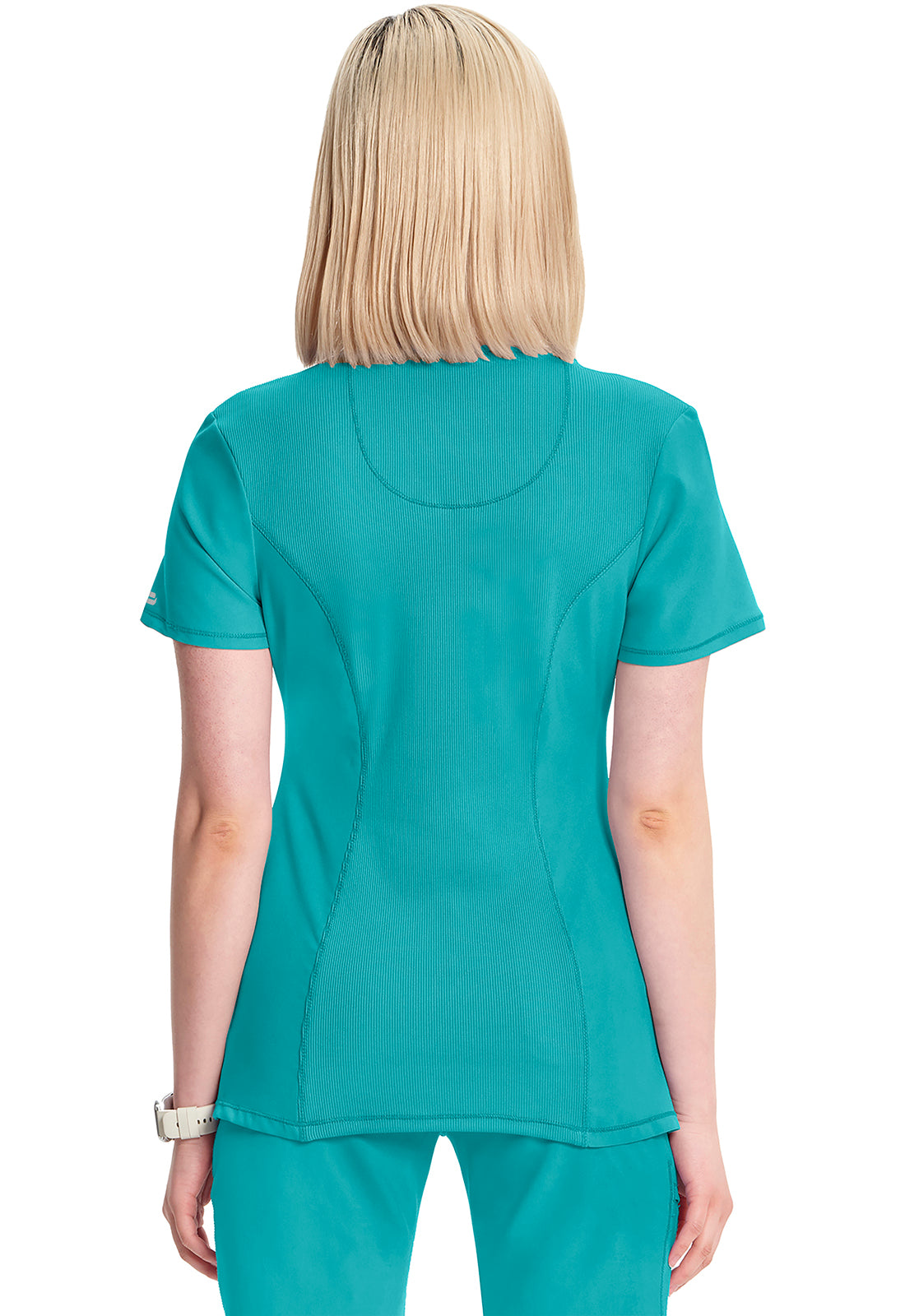 Women's Round Neck Top - Teal Blue