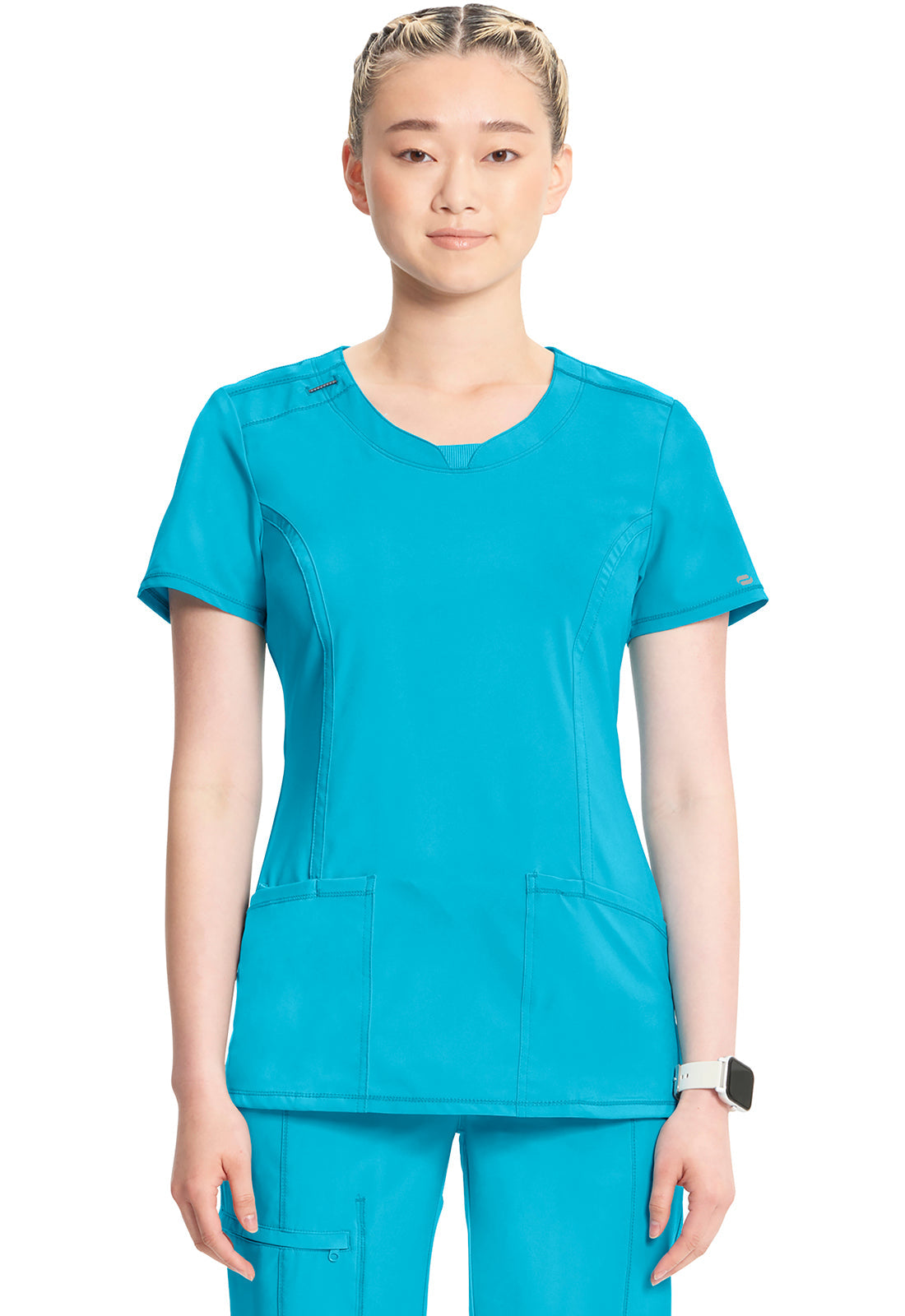 Women's Round Neck Top - Turquoise