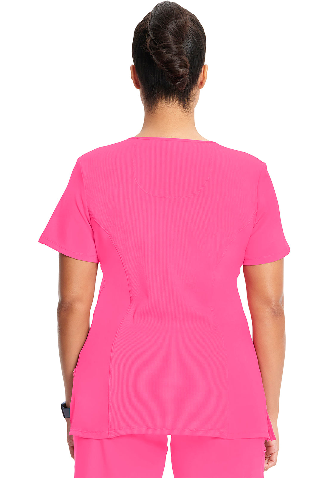 Women's Mock Wrap Top - Carmine Pink