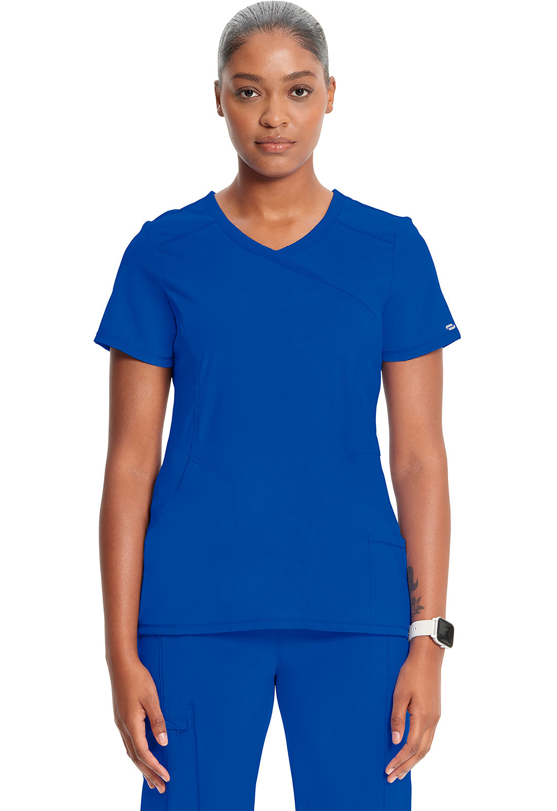 Women's Mock Wrap Top - Galaxy Blue