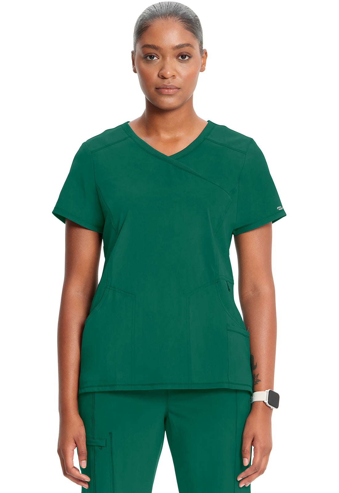 Women's Mock Wrap Top - Hunter Green