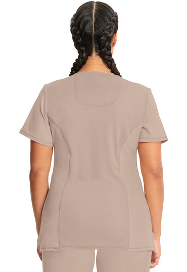 Women's Mock Wrap Top - Khaki