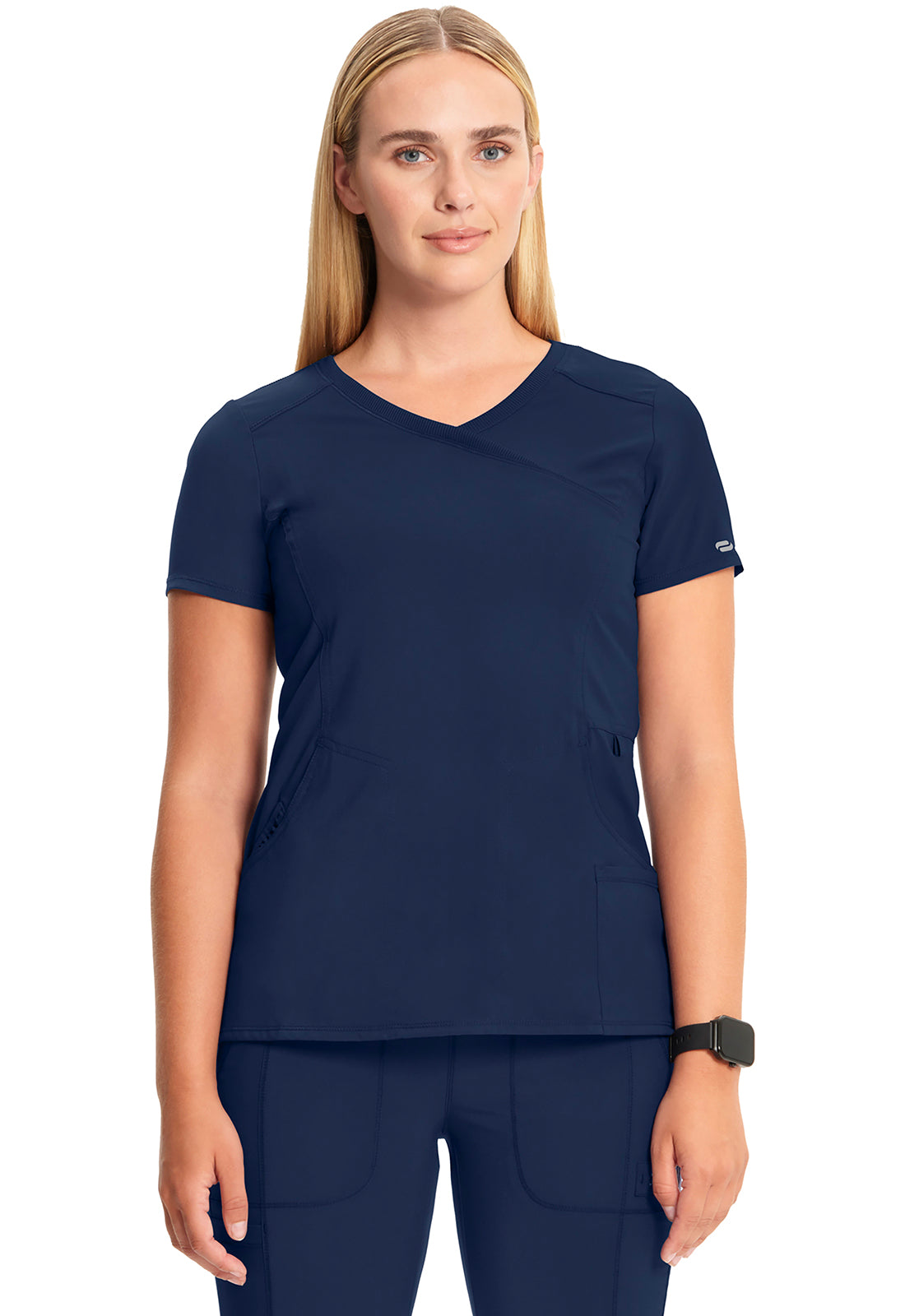 Women's Mock Wrap Top - Navy