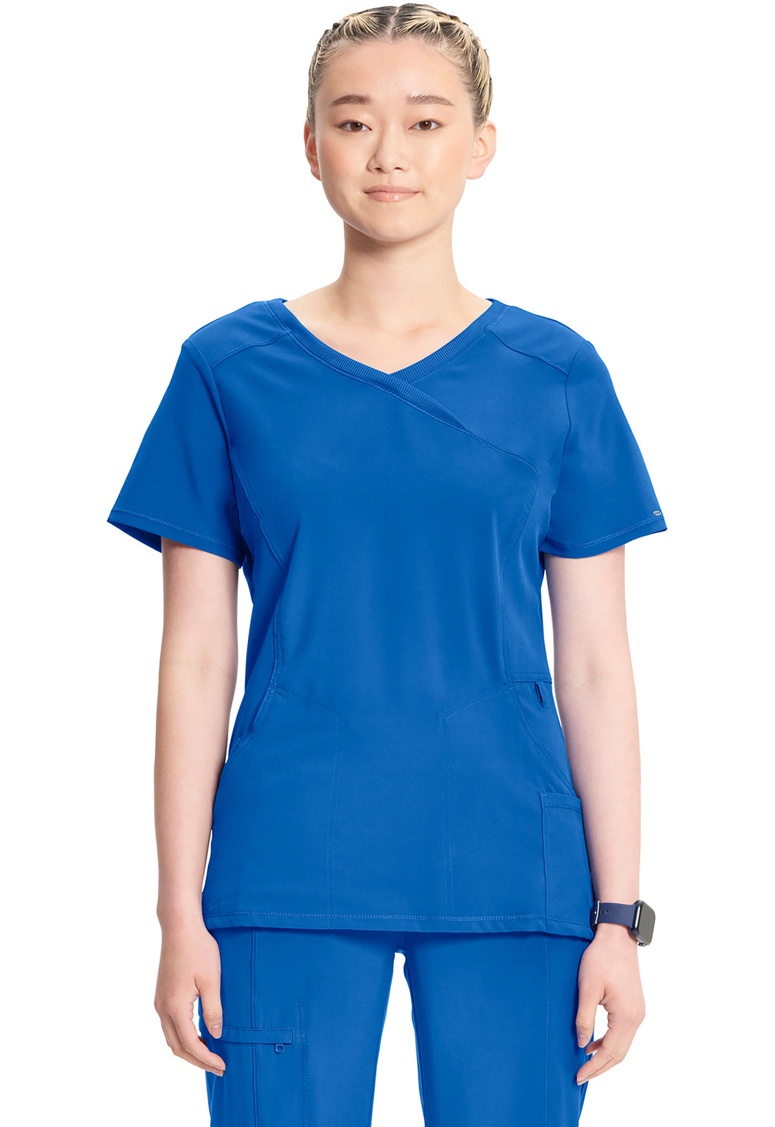 Women's Mock Wrap Top - Royal