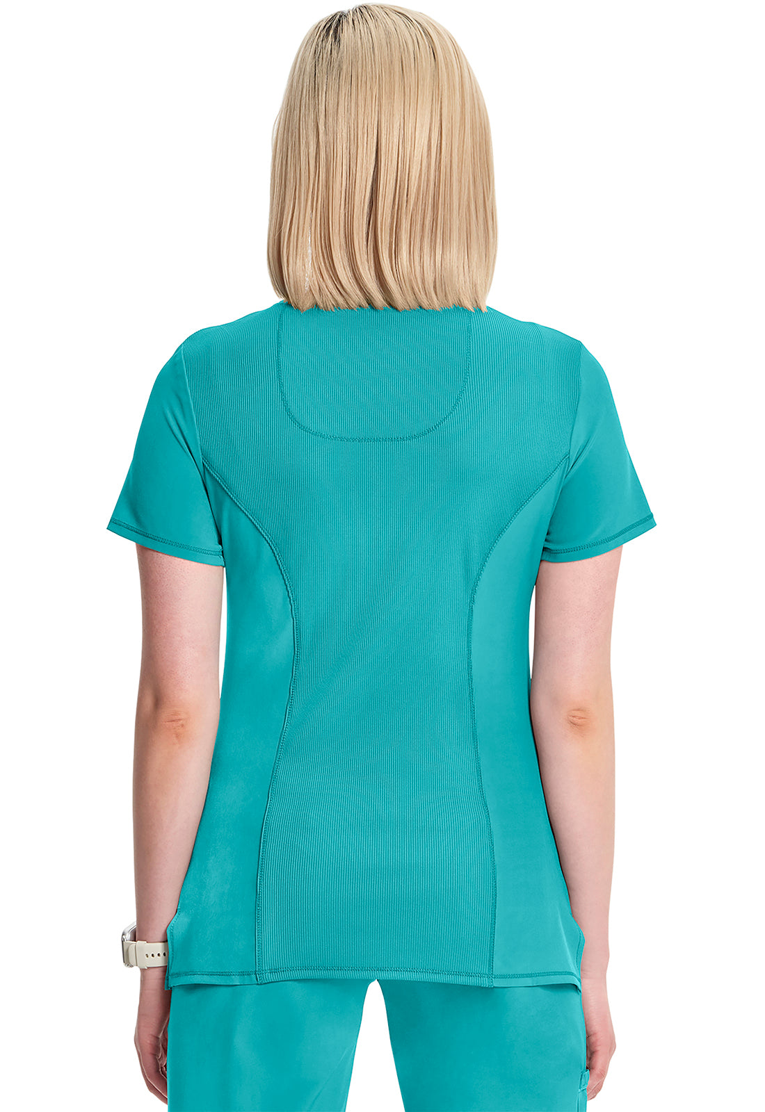Women's Mock Wrap Top - Teal Blue