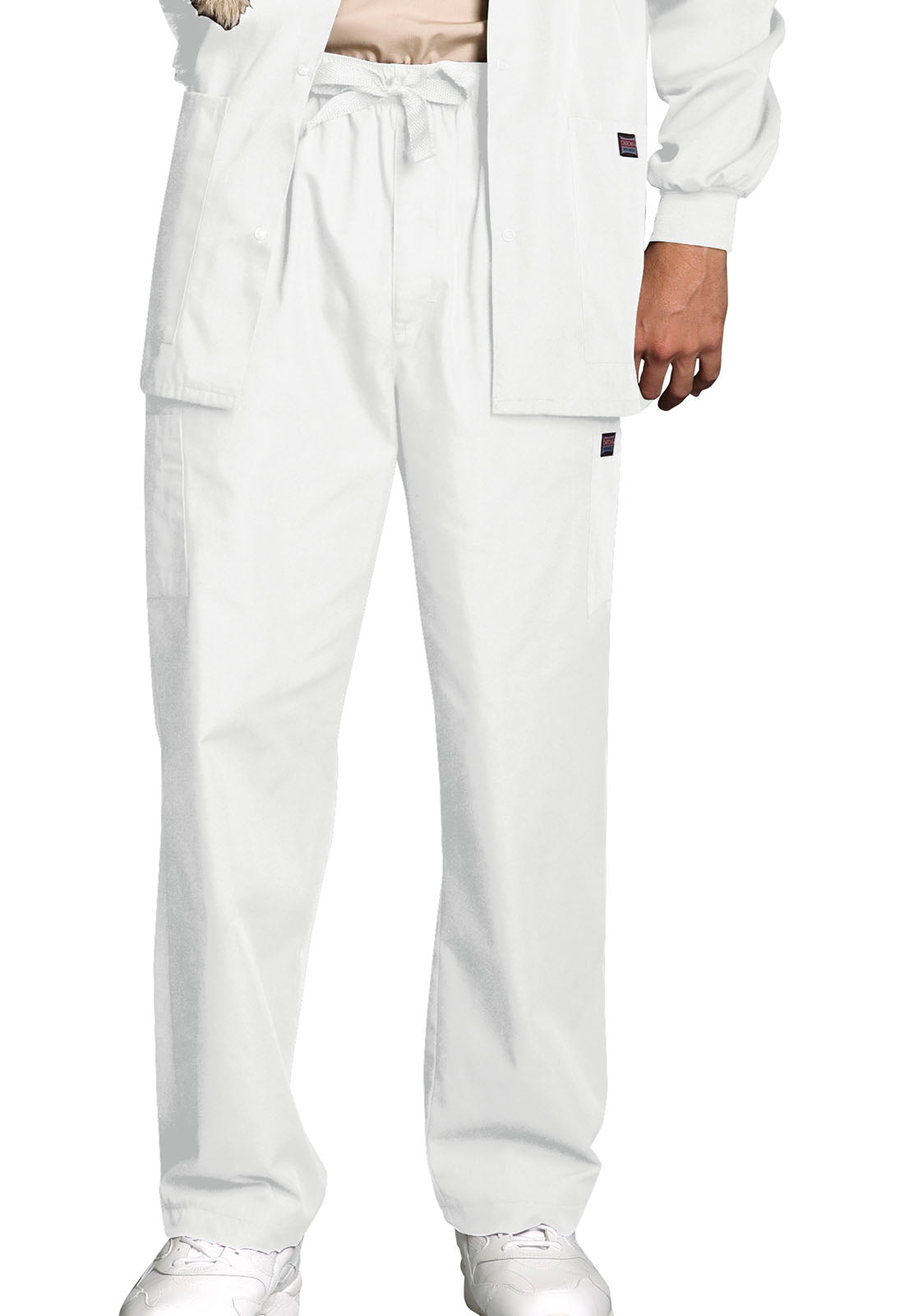 Men's Fly Front Cargo Pant - White
