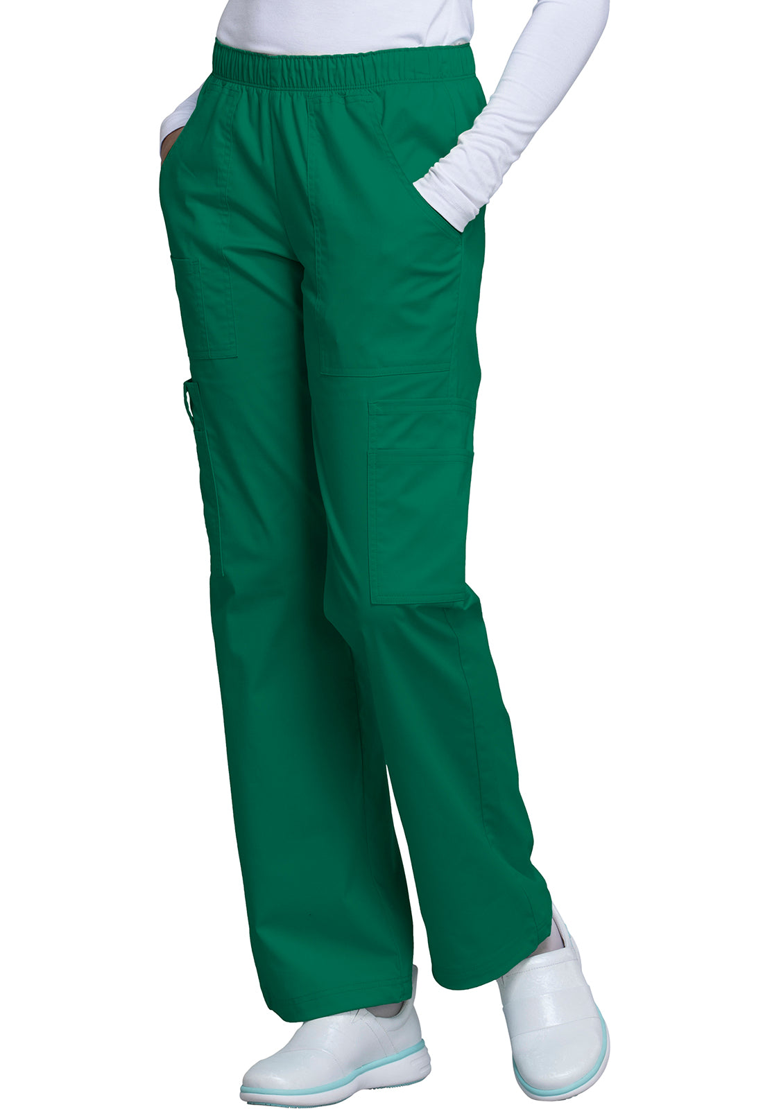 Women's Mid Rise Pull-On Cargo Pant - Hunter Green