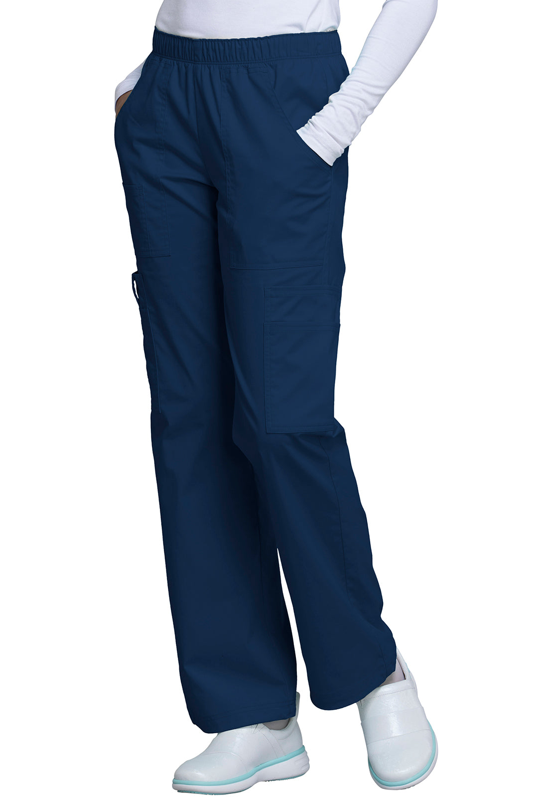 Women's Mid Rise Pull-On Cargo Pant - Navy