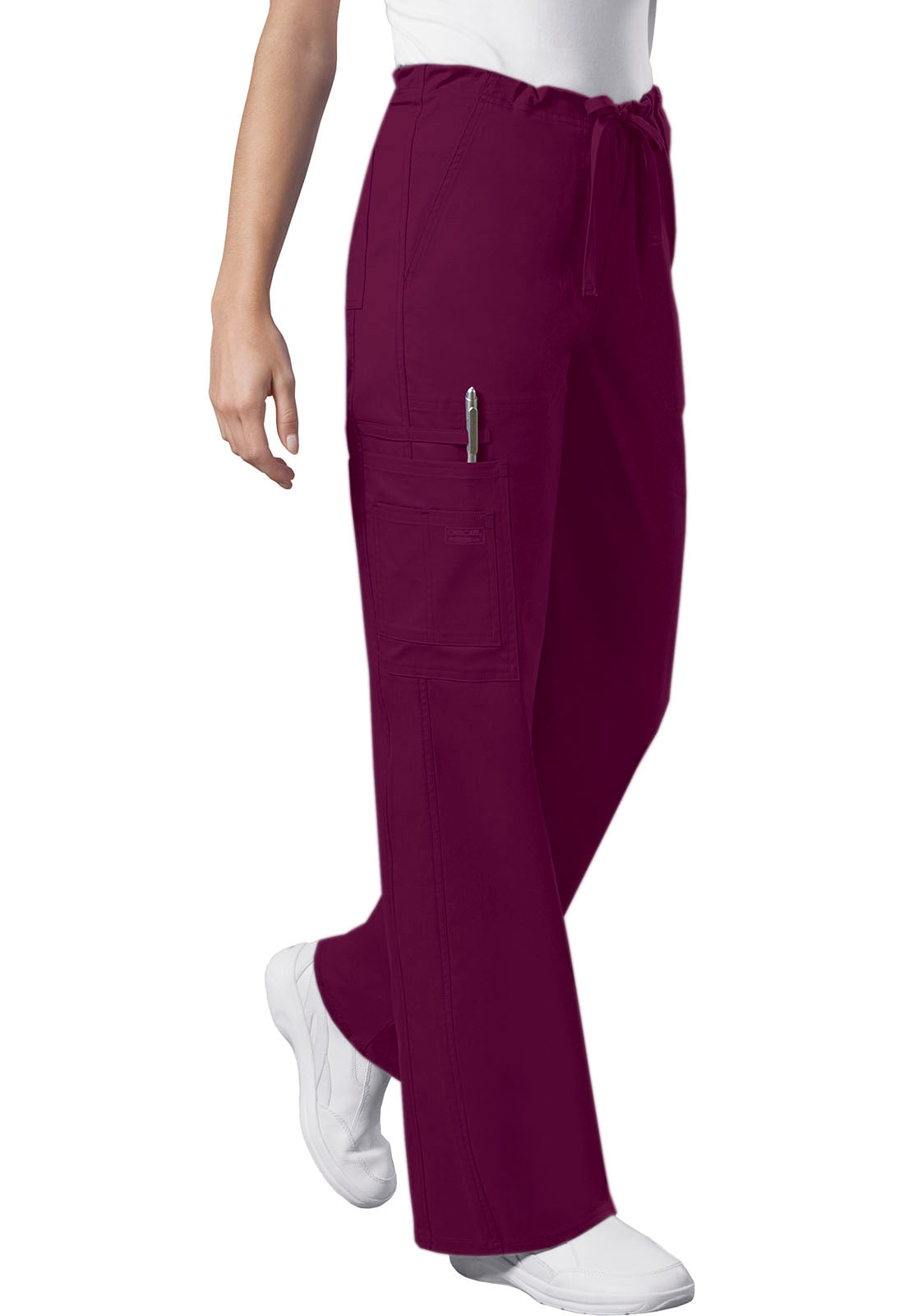 Unisex Unisex Drawstring Cargo Pant - Wine