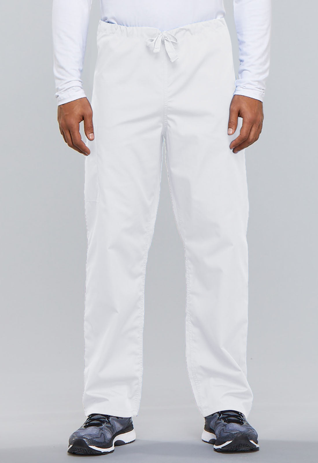 Unisex Unisex Drawstring Cargo Pant - White