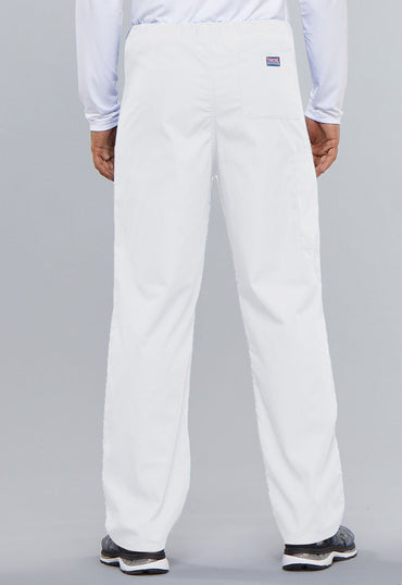 Unisex Unisex Drawstring Cargo Pant - White
