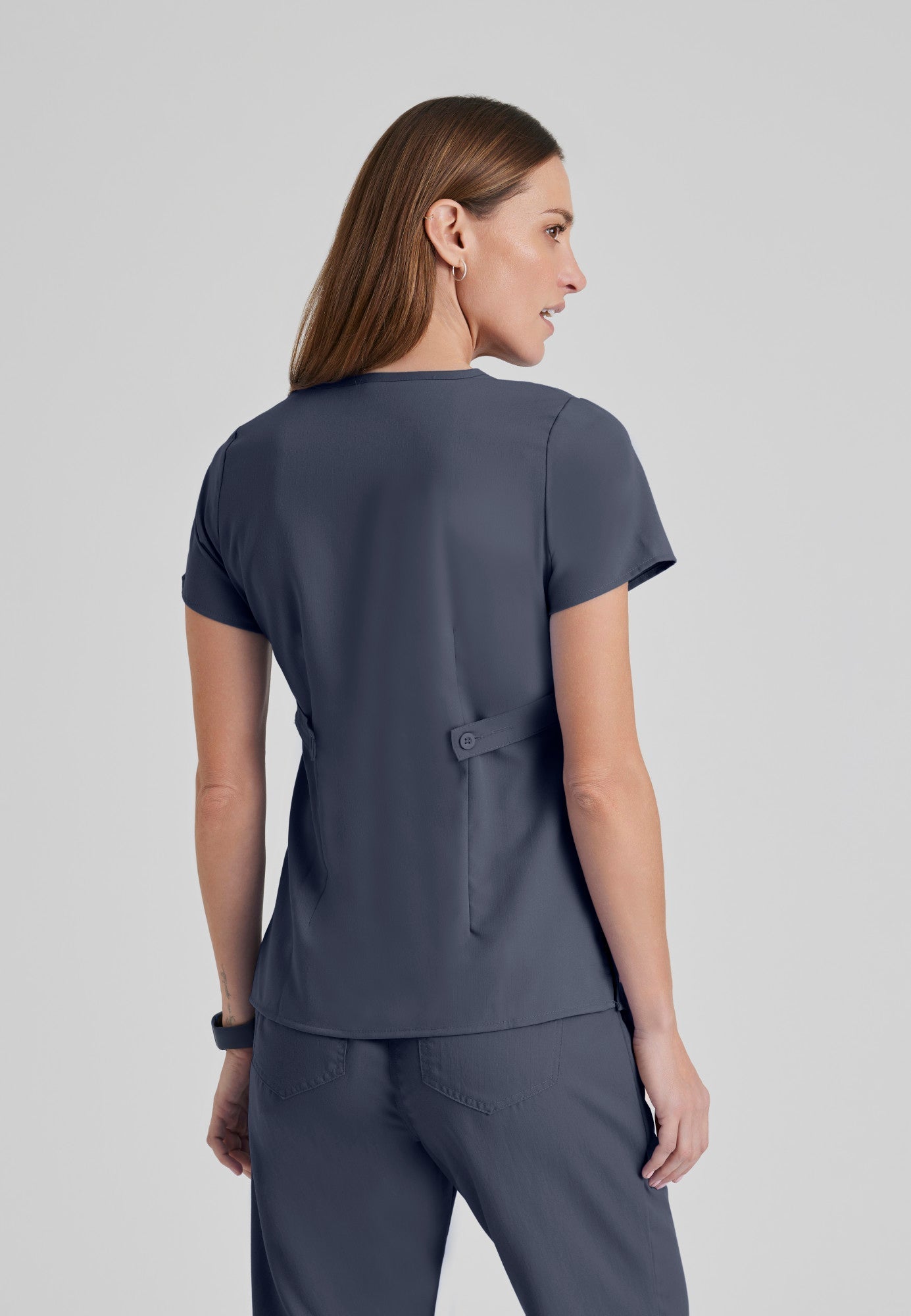 Riley Top - Steel - Jen's Scrubs