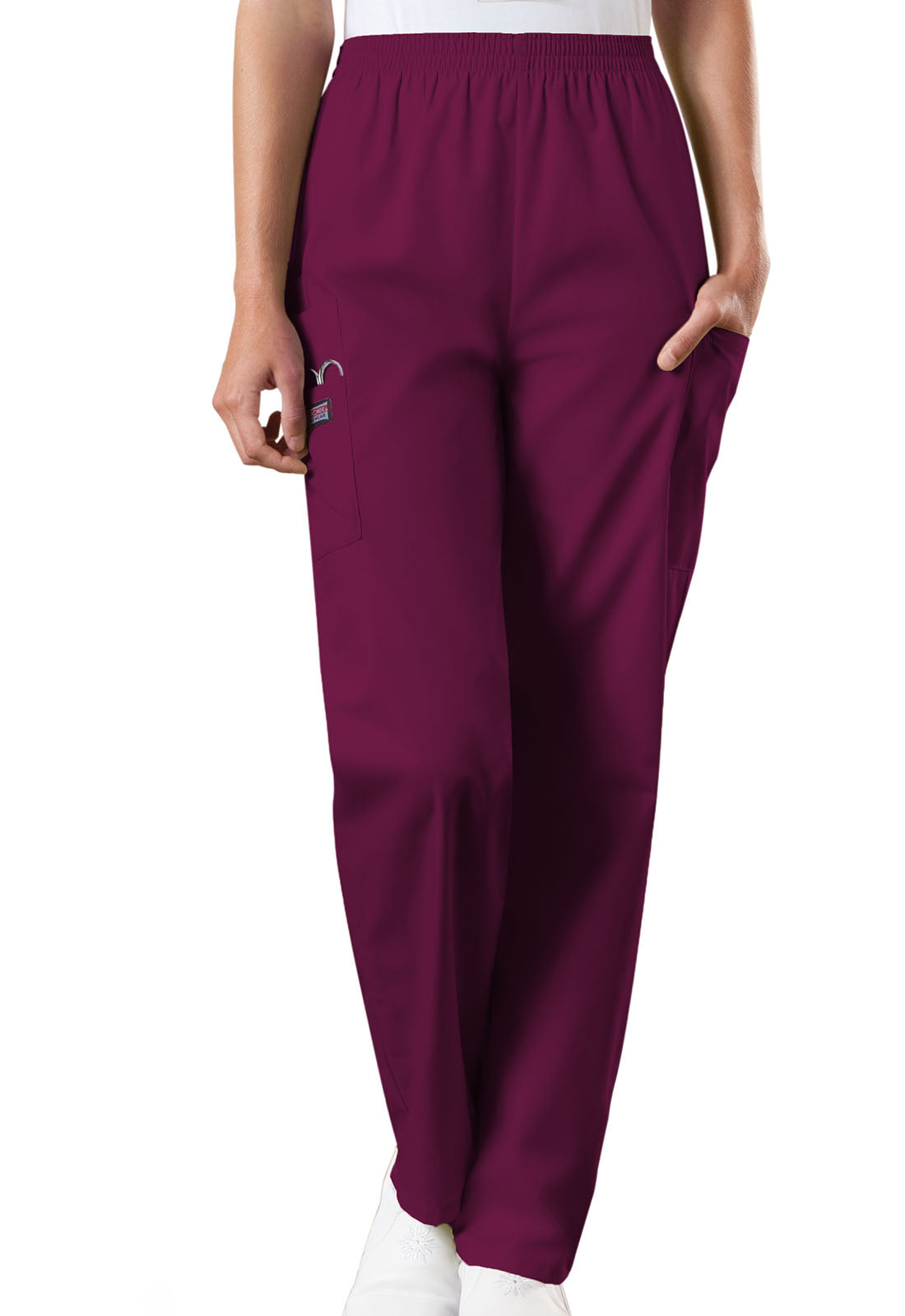 Women's Natural Rise Tapered Pull-On Cargo Pant - Wine