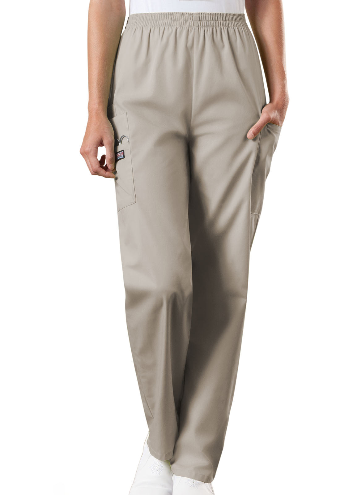 Women's Natural Rise Tapered Pull-On Cargo Pant - Khaki