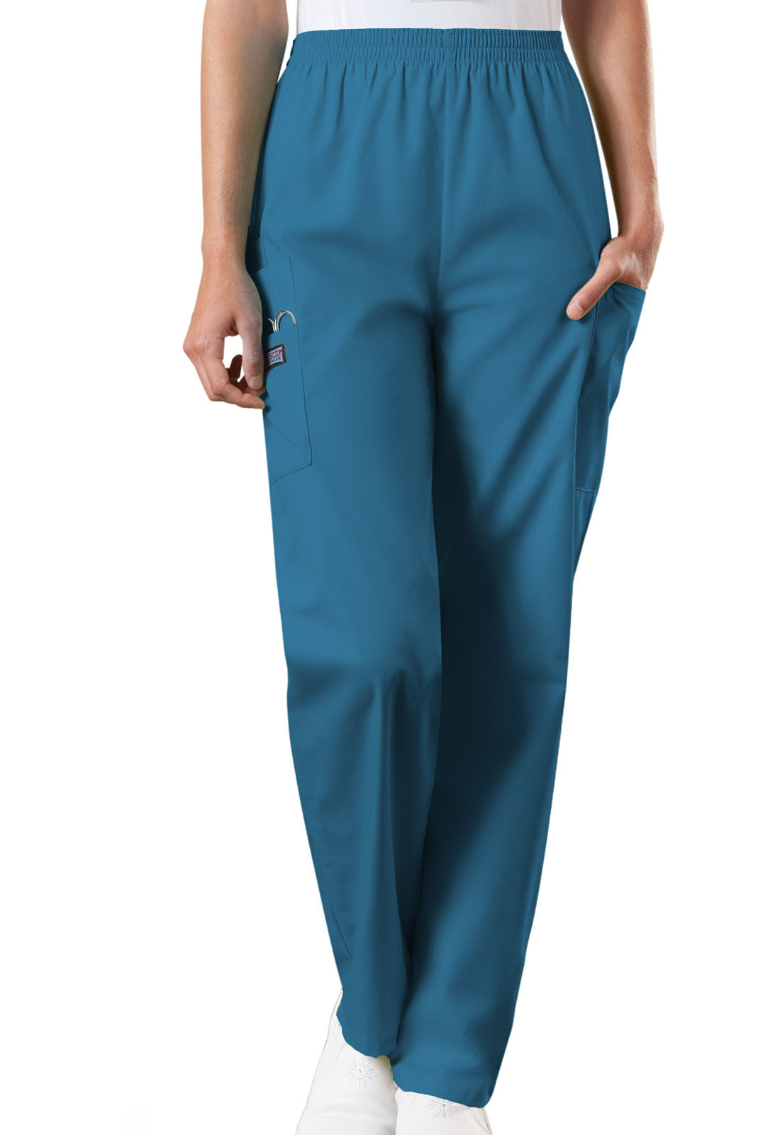 Women's Natural Rise Tapered Pull-On Cargo Pant - Caribbean Blue