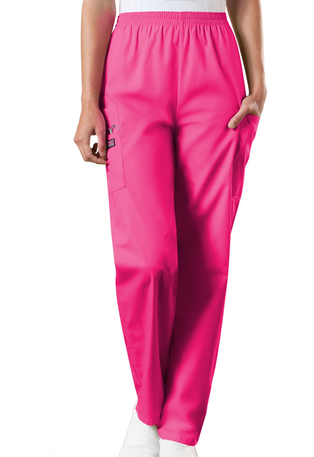 Women's Natural Rise Tapered Pull-On Cargo Pant - Shocking Pink