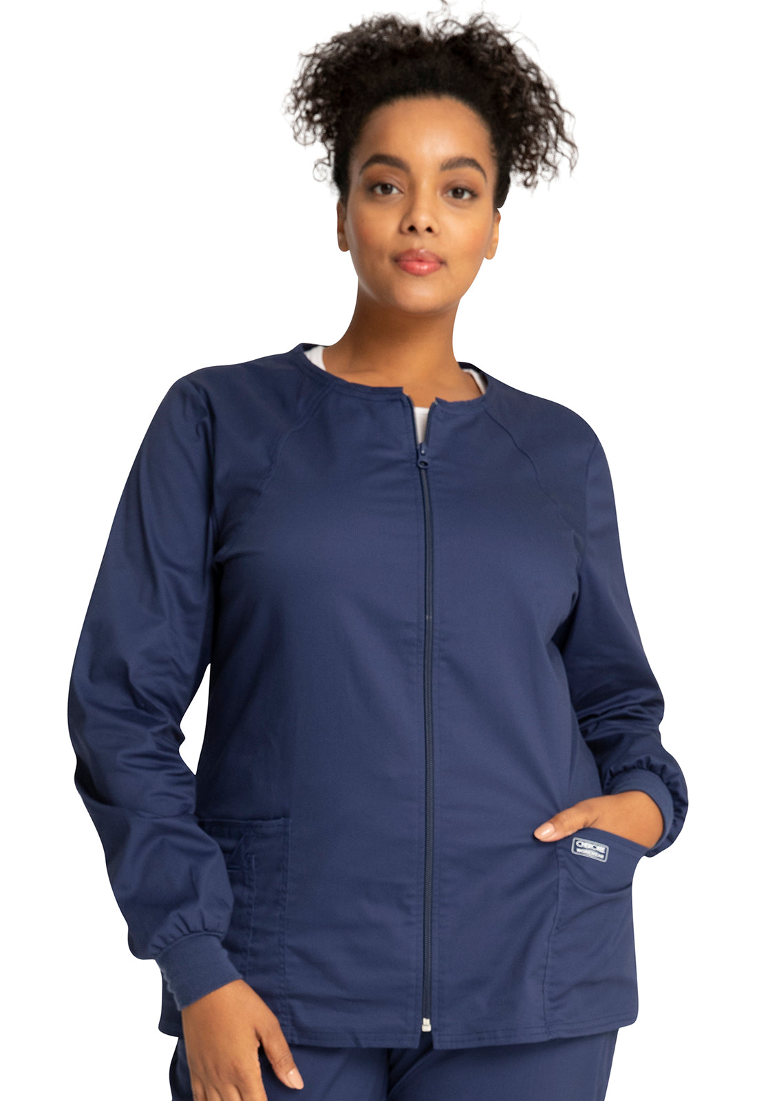 Women's Zip Front Jacket - Navy