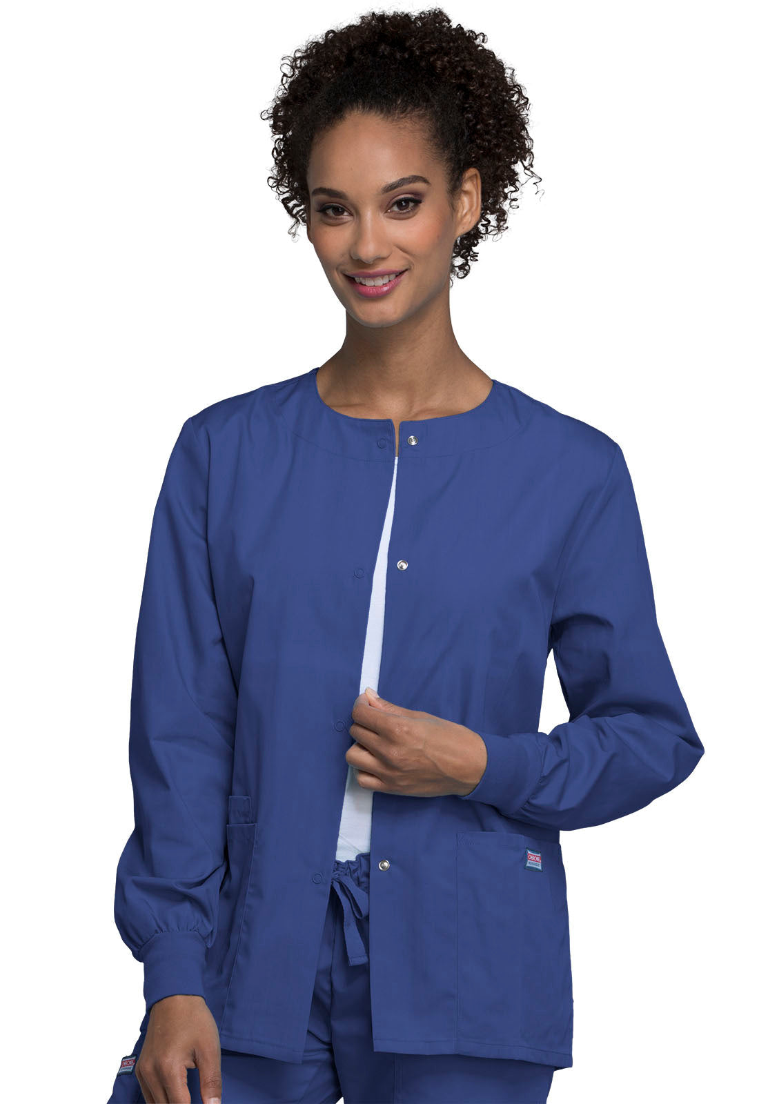 Women's Snap Front Warm-Up Jacket - Galaxy Blue