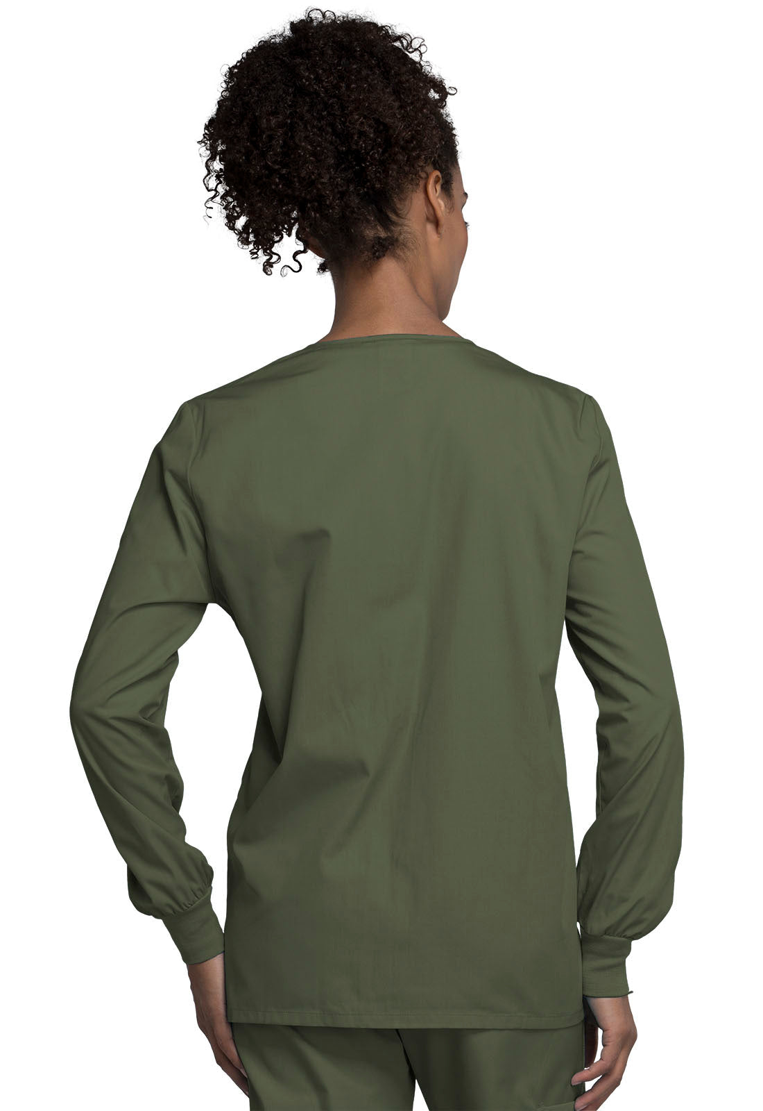 Women's Snap Front Warm-Up Jacket - Olive