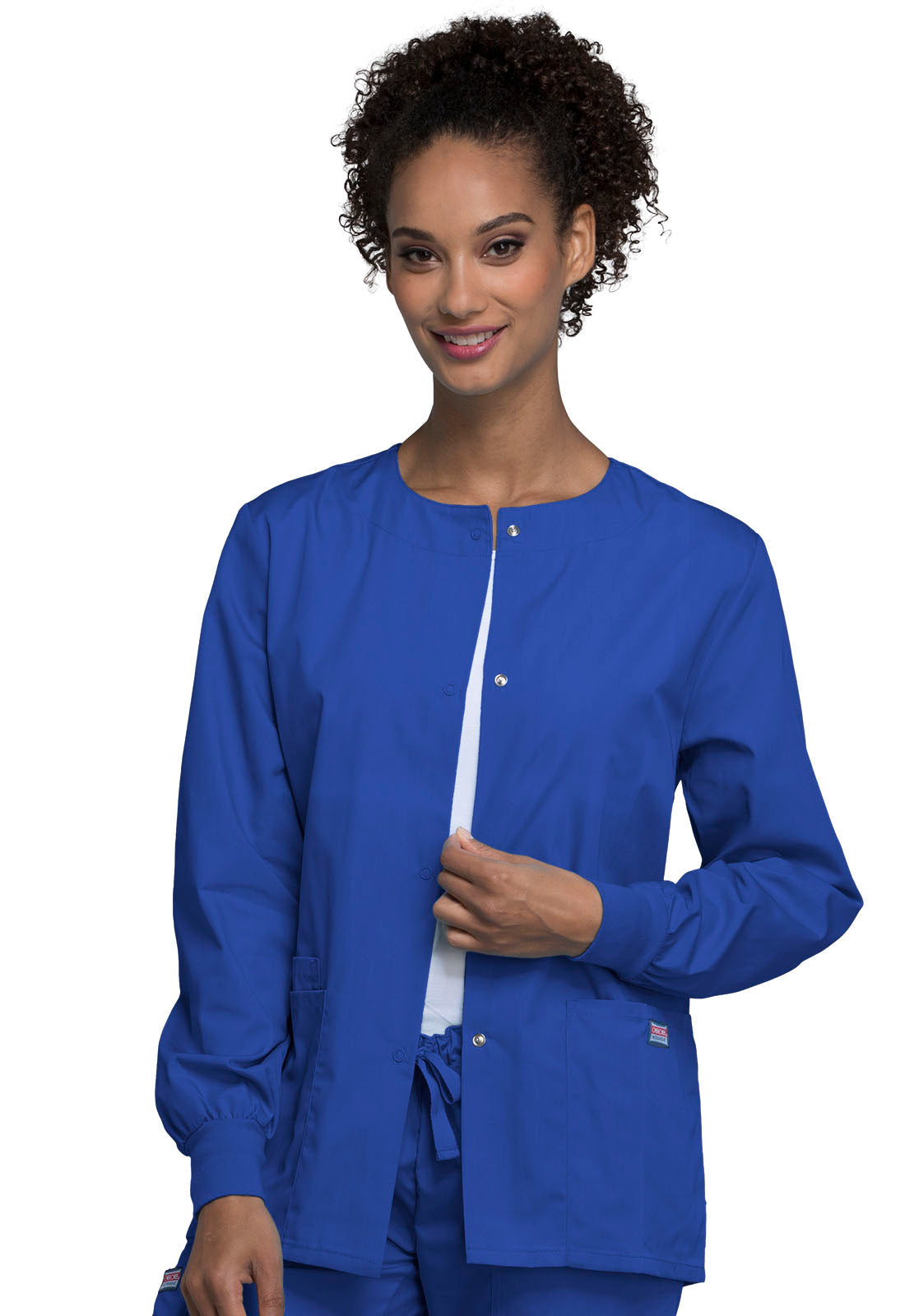 Women's Snap Front Warm-Up Jacket - Royal