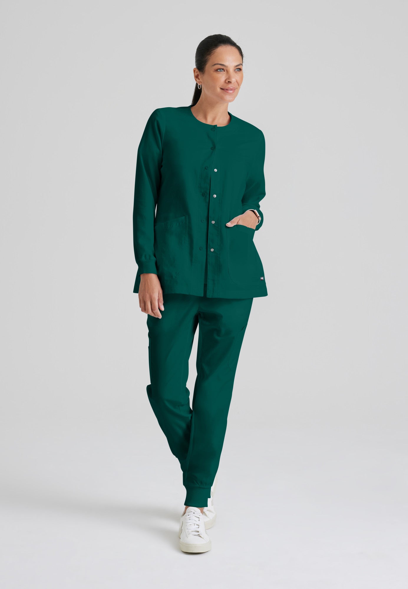 Jamie Warm-Up - Hunter Green - Jen's Scrubs