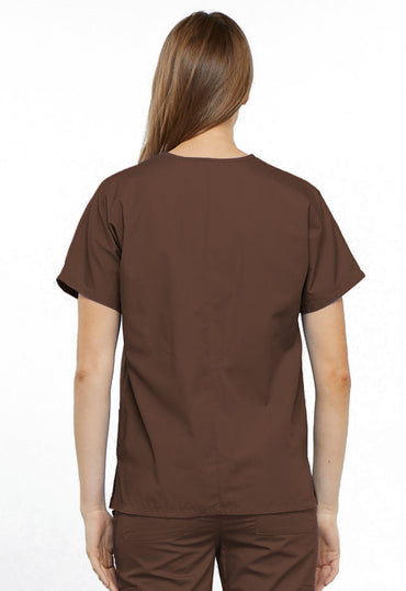 Women's V-Neck Top - Chocolate