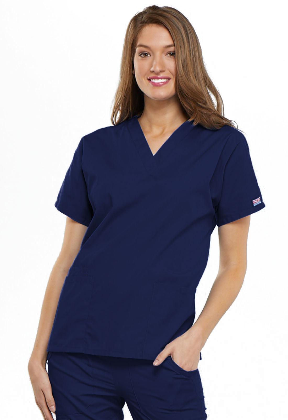 Women's V-Neck Top - Navy