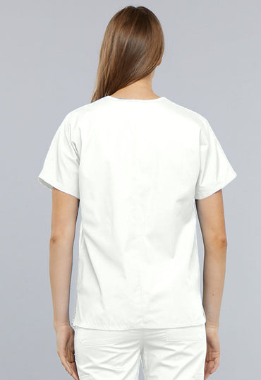 Women's V-Neck Top - White