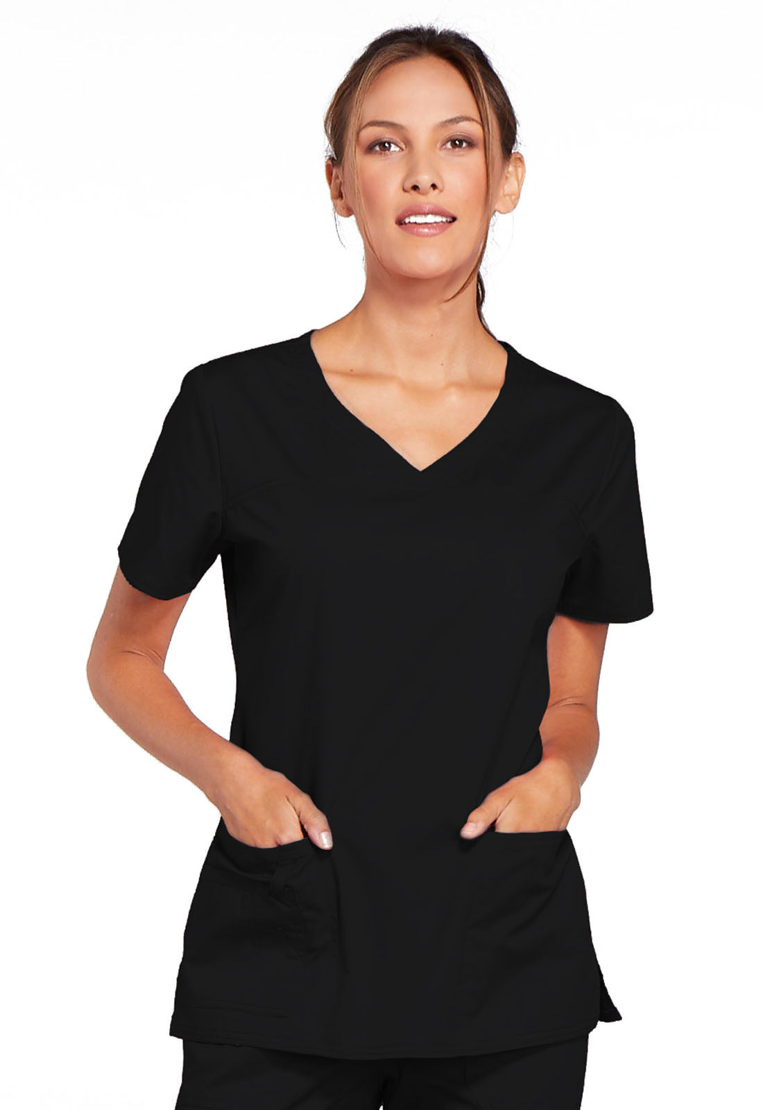 Women's V-Neck Top - Black