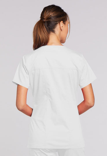 Women's V-Neck Top - White