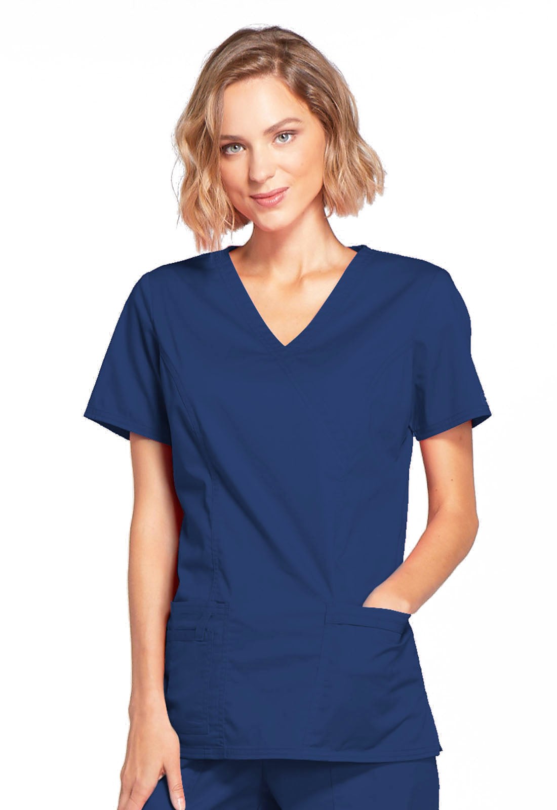 Women's Mock Wrap Top - Navy
