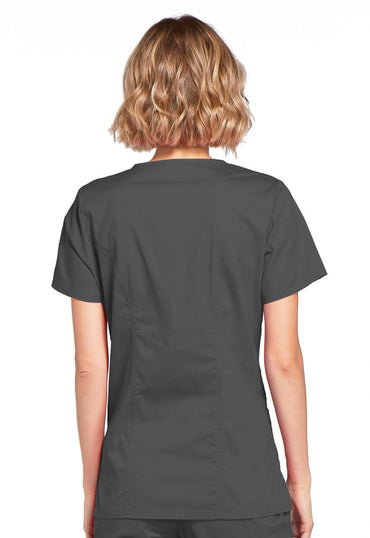 Women's Mock Wrap Top - Pewter