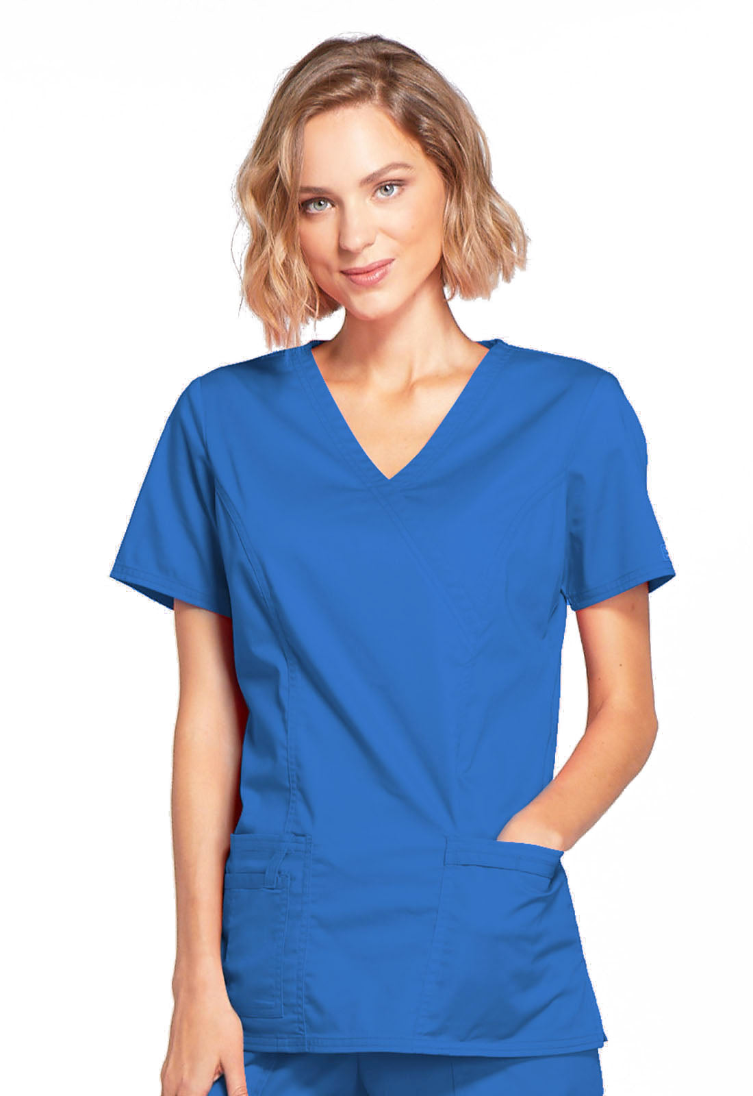Women's Mock Wrap Top - Royal
