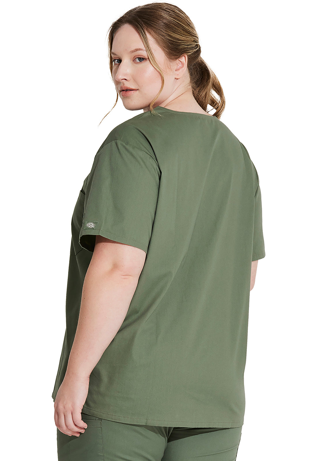 Unisex Unisex Tuckable V-Neck Top - Olive