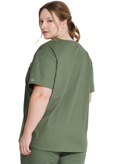 Unisex Unisex Tuckable V-Neck Top - Olive