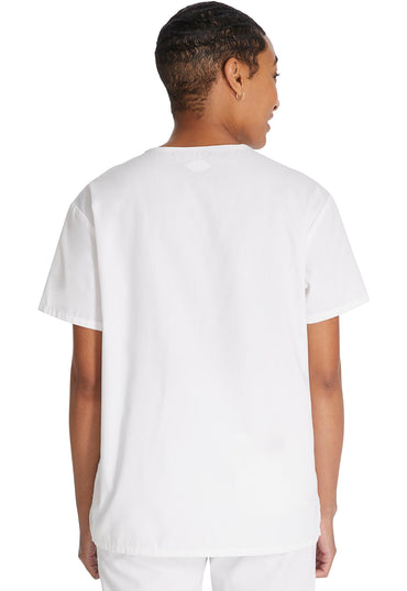 Unisex Unisex Tuckable V-Neck Top - White