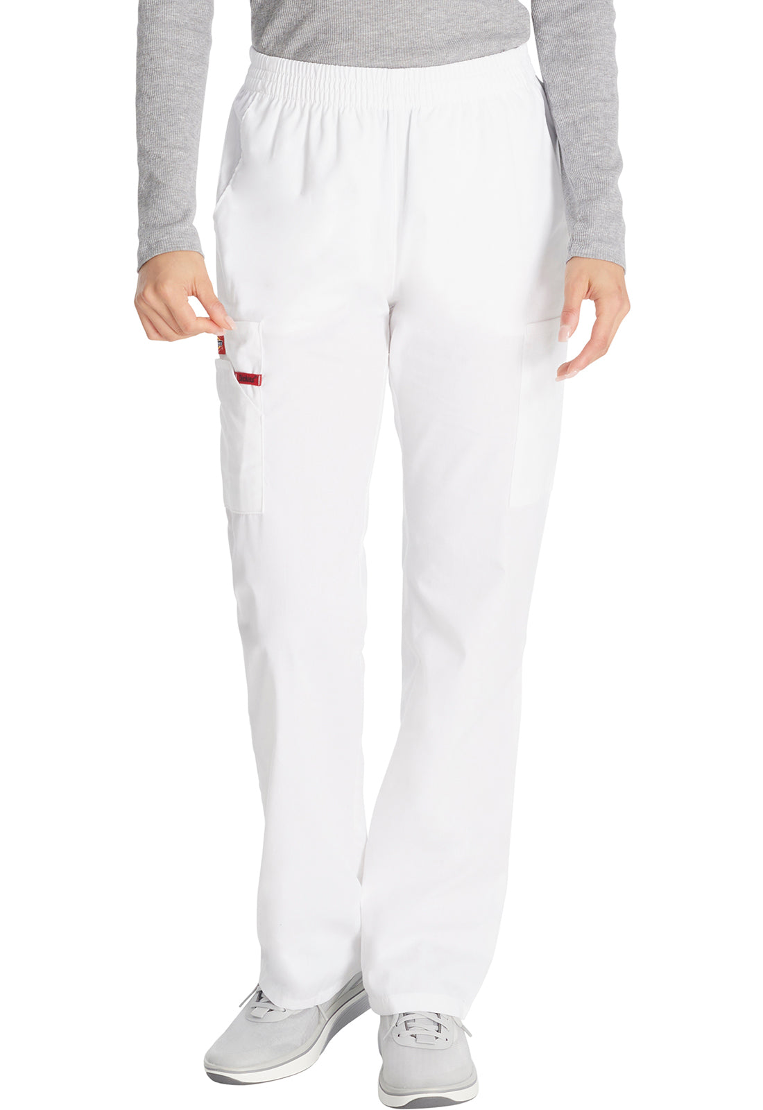 Women's Natural Rise Tapered Leg Pull-On Pant - White