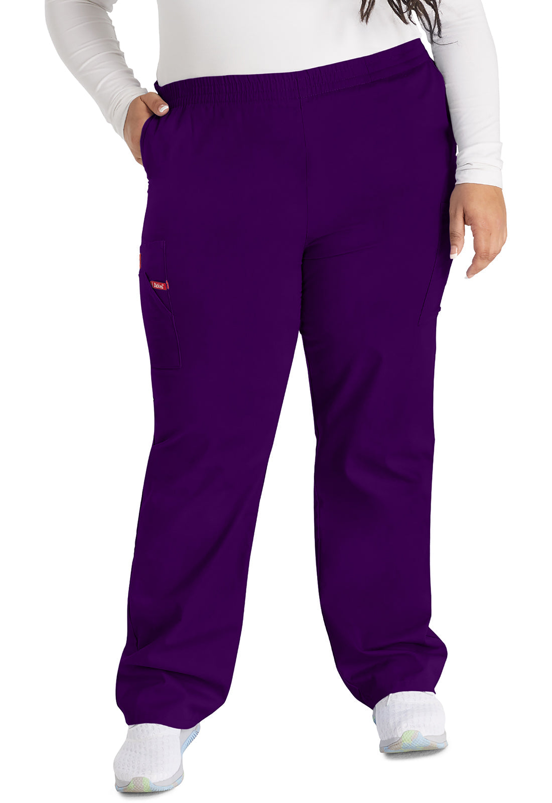 Women's Natural Rise Tapered Leg Pull-On Pant - Eggplant